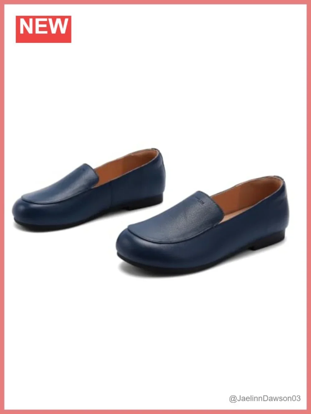 Women's Genuine Leather Loafers Slip-On Moc Toe Shoes Comfort Walking